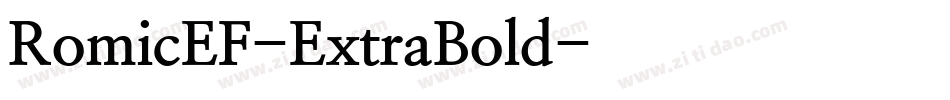 RomicEF-ExtraBold字体转换