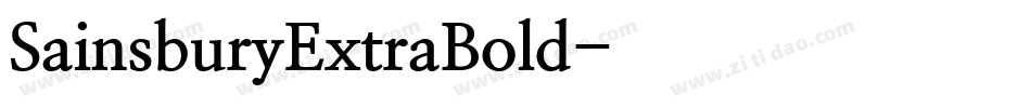 SainsburyExtraBold字体转换