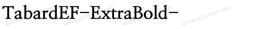 TabardEF-ExtraBold字体转换