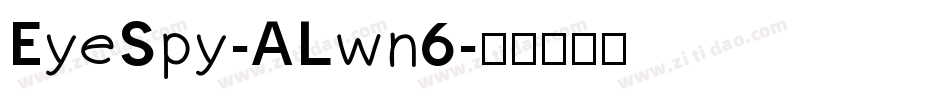 EyeSpy-ALwn6字体转换