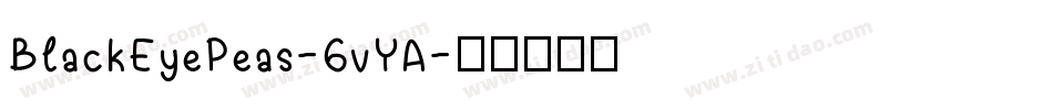 BlackEyePeas-6vYA字体转换