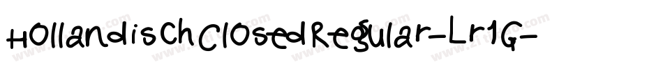 HollandischClosedRegular-Lr1G字体转换