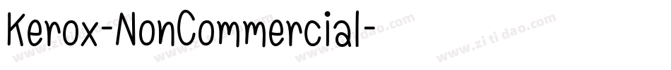 Kerox-NonCommercial字体转换