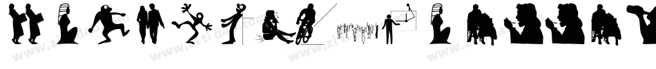 HumanSilhouettesFreeTwo-pDLK字体转换