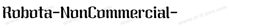 Robota-NonCommercial字体转换