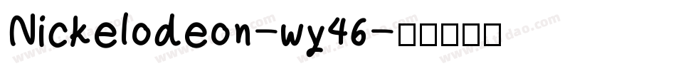 Nickelodeon-wy46字体转换