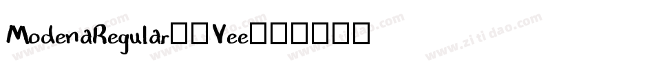 ModenaRegular-2Vee字体转换
