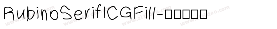 RubinoSerifICGFill字体转换