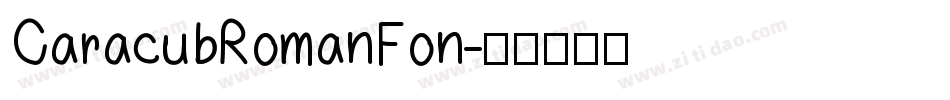 CaracubRomanFon字体转换