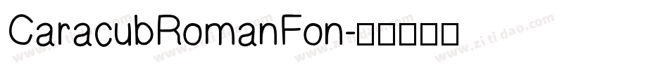 CaracubRomanFon字体转换