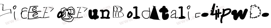 LifeForFunBoldItalic-4pwD字体转换