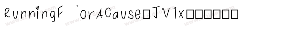 RunningForACause-JV1x字体转换