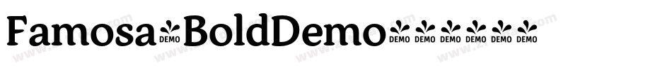 Famosa-BoldDemo字体转换