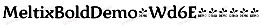 MeltixBoldDemo-Wd6E字体转换