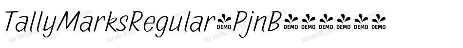 TallyMarksRegular-PjnB字体转换 TallyMarksRegular-PjnB字体转换