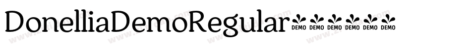 DonelliaDemoRegular字体转换