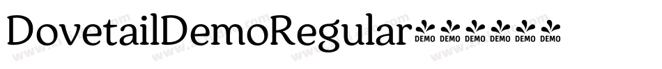 DovetailDemoRegular字体转换