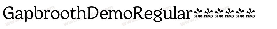 GapbroothDemoRegular字体转换