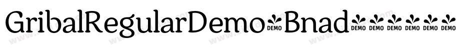 GribalRegularDemo-Bnad字体转换