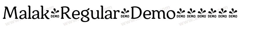 Malak-Regular-Demo字体转换