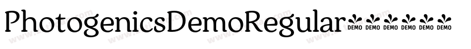 PhotogenicsDemoRegular字体转换