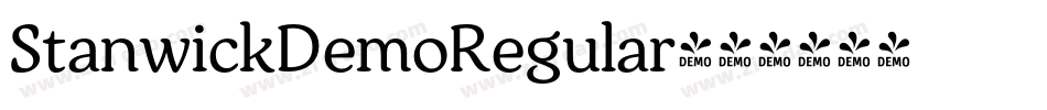 StanwickDemoRegular字体转换