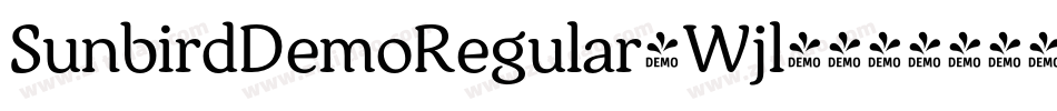 SunbirdDemoRegular-Wjl4字体转换