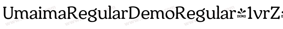 UmaimaRegularDemoRegular-1vrZ字体转换
