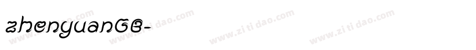 zhenyuanGB字体转换