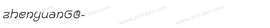 zhenyuanGB字体转换