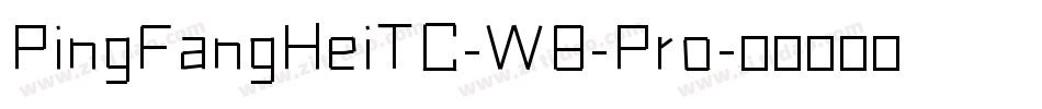 PingFangHeiTC-W8-Pro字体转换