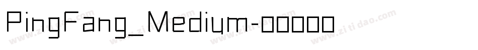 PingFang_Medium字体转换