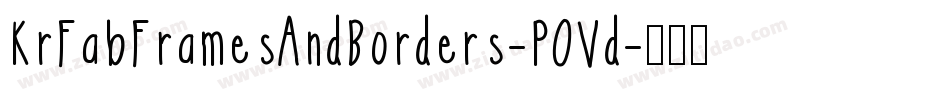KrFabFramesAndBorders-POVd字体转换