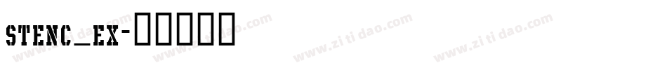 stenc_ex字体转换