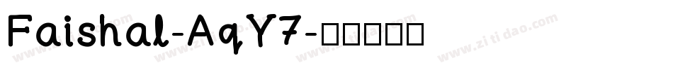 Faishal-AqY7字体转换