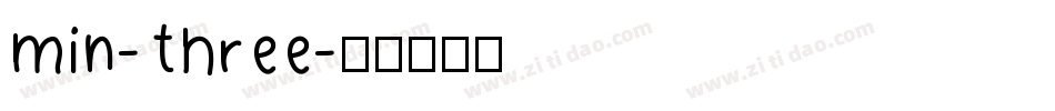 Min-Three字体转换