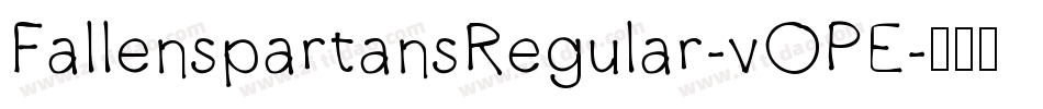FallenspartansRegular-vOPE字体转换