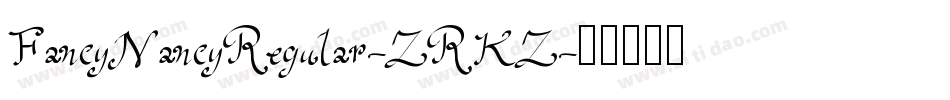 FancyNancyRegular-ZRKZ字体转换