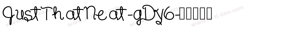 JustThatNeat-gDy6字体转换