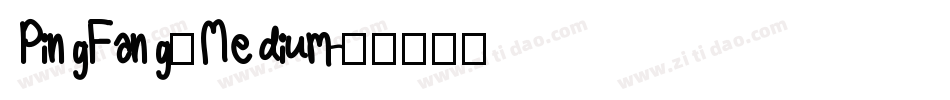 PingFang_Medium字体转换
