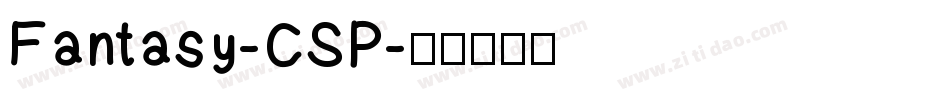 Fantasy-CSP字体转换