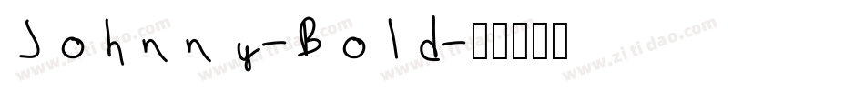 Johnny-Bold字体转换