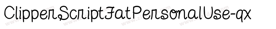 ClipperScriptFatPersonalUse-qxqV字体转换