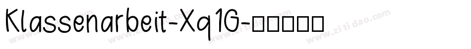 Klassenarbeit-Xq1G字体转换