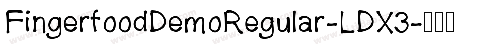 FingerfoodDemoRegular-LDX3字体转换