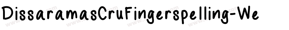 DissaramasCruFingerspelling-WedA字体转换