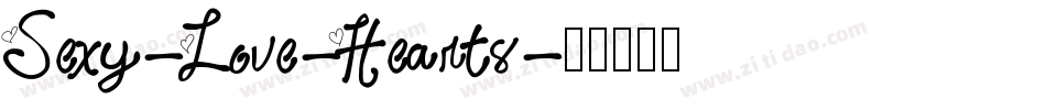Sexy-Love-Hearts字体转换