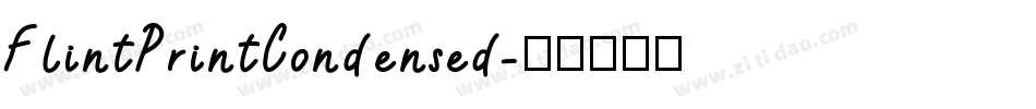 FlintPrintCondensed字体转换
