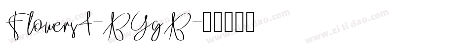 Flowers4-BYgB字体转换