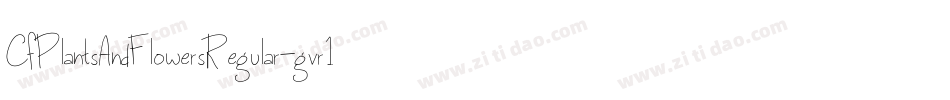 CfPlantsAndFlowersRegular-gvr1字体转换